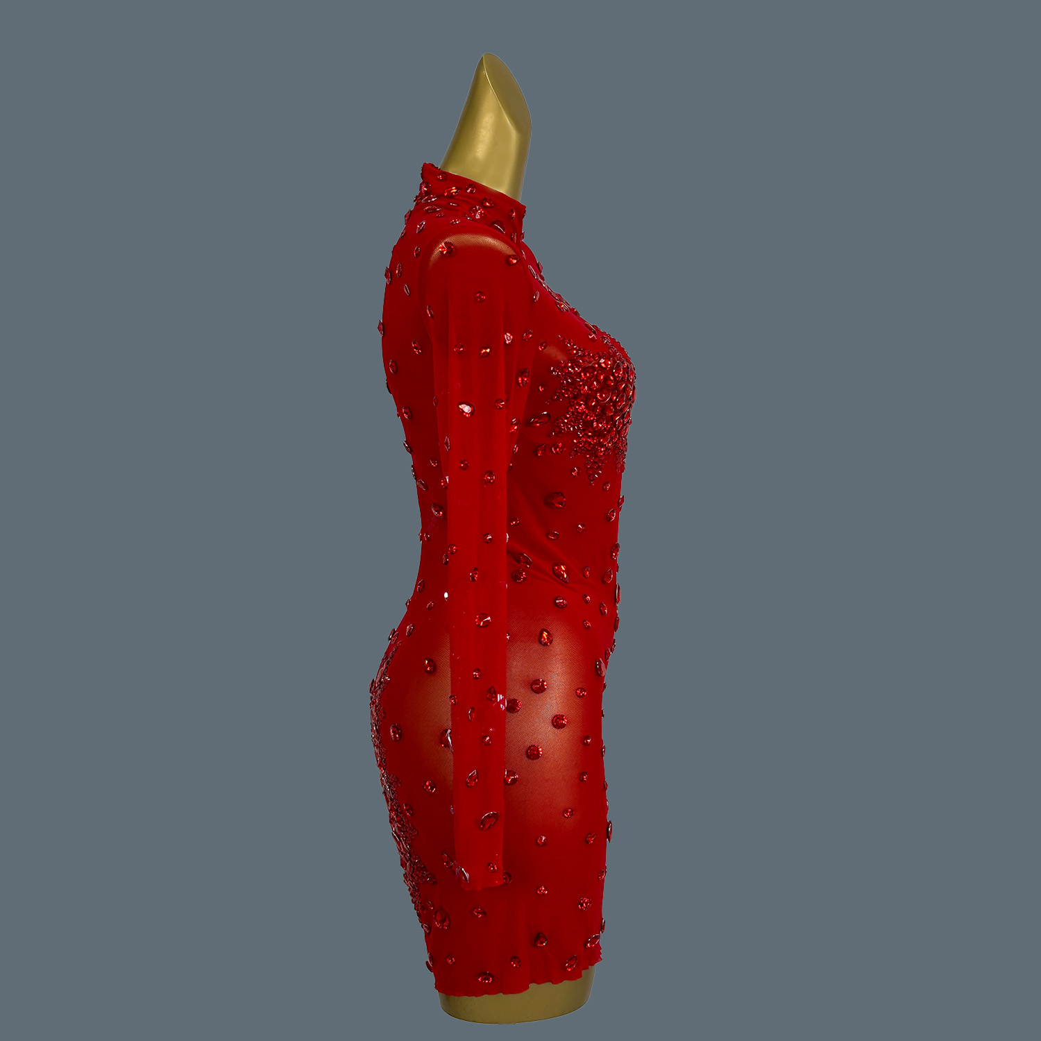 Luxury Sexy Red Rhinestones Sp - đánh giá và giá Sparkly Rhinestone Club Party Dress