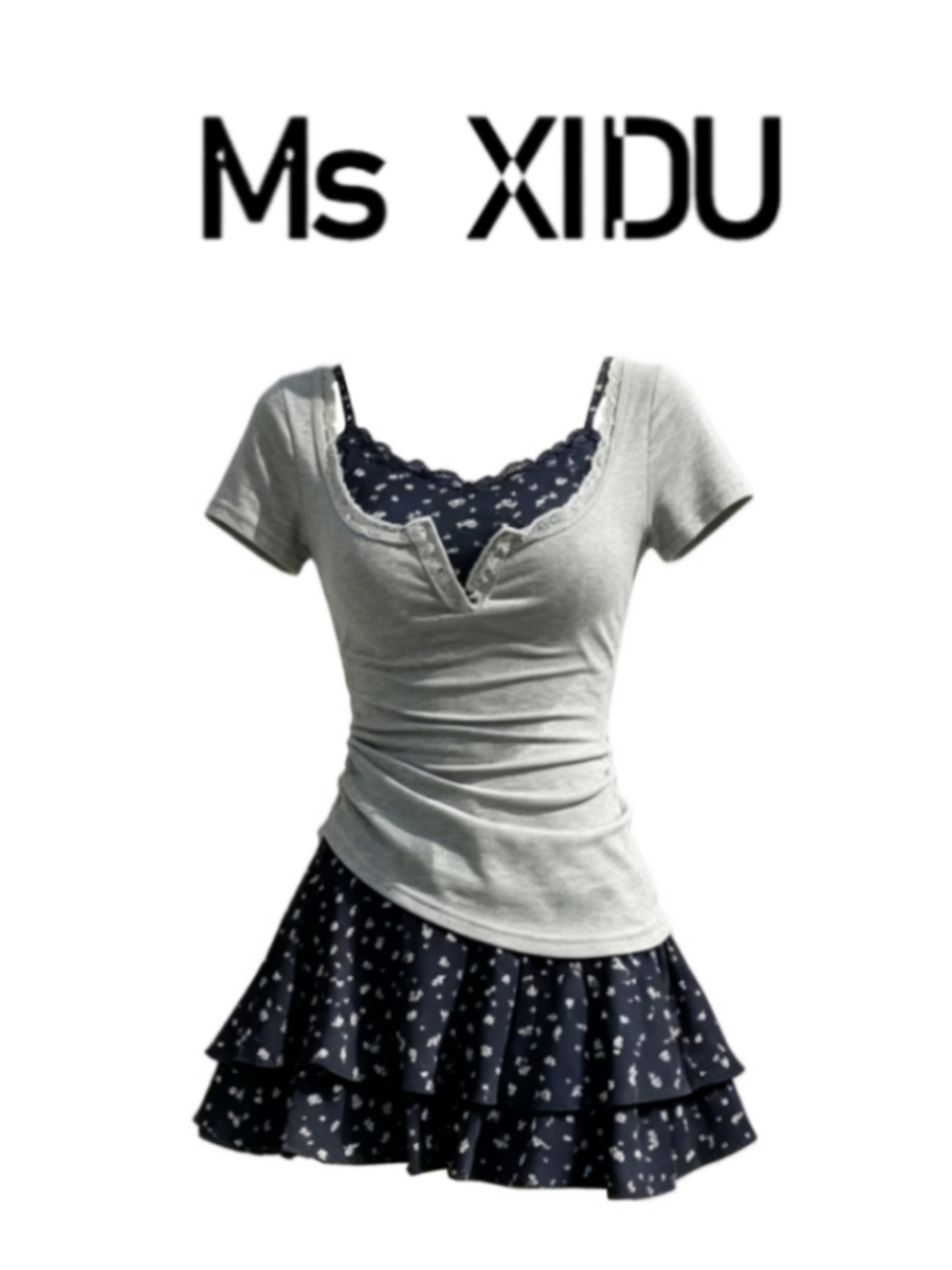 Korean Style Summer Outfit Set - đánh giá và giá Korean Style A Line Shirt Dress