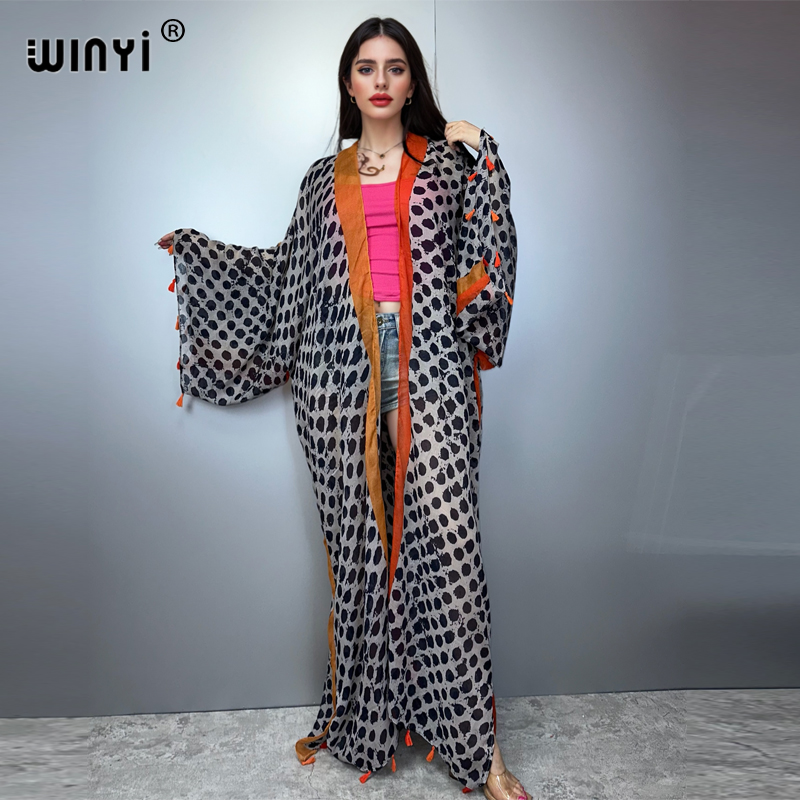 WINYI Summer Outfit Kimono Ame - đánh giá và giá Boho Summer Beach Maxi Dress