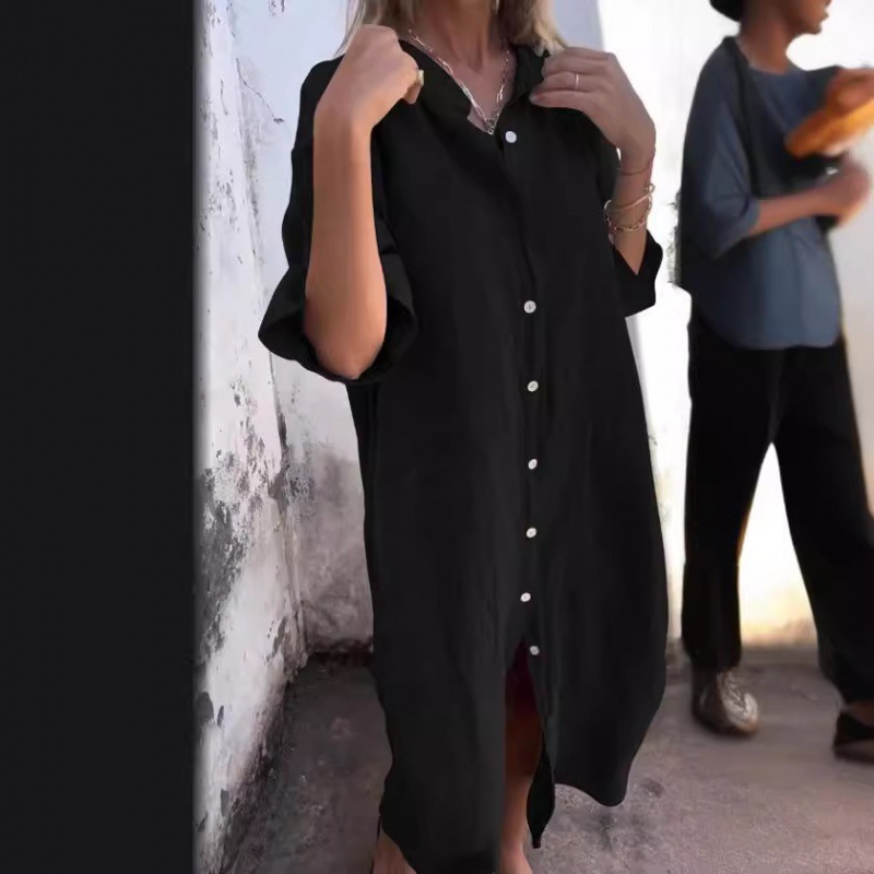 2026 Women's Old Money Shirt D - đánh giá và giá Casual Loose Linen Shirt Dress