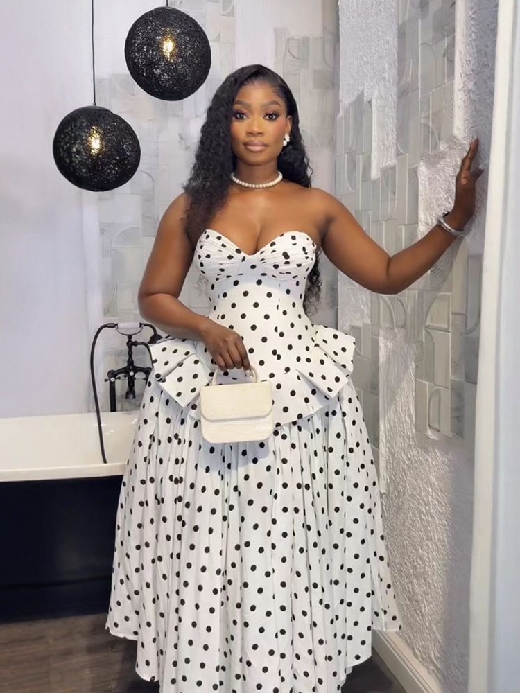 Vintage French Style Polka Dot - đánh giá và giá French Vintage Floral Midi Dress