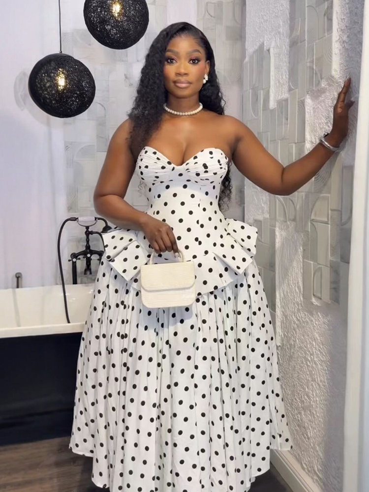 Vintage French Style Polka Dot - đánh giá và giá French Vintage Floral Midi Dress