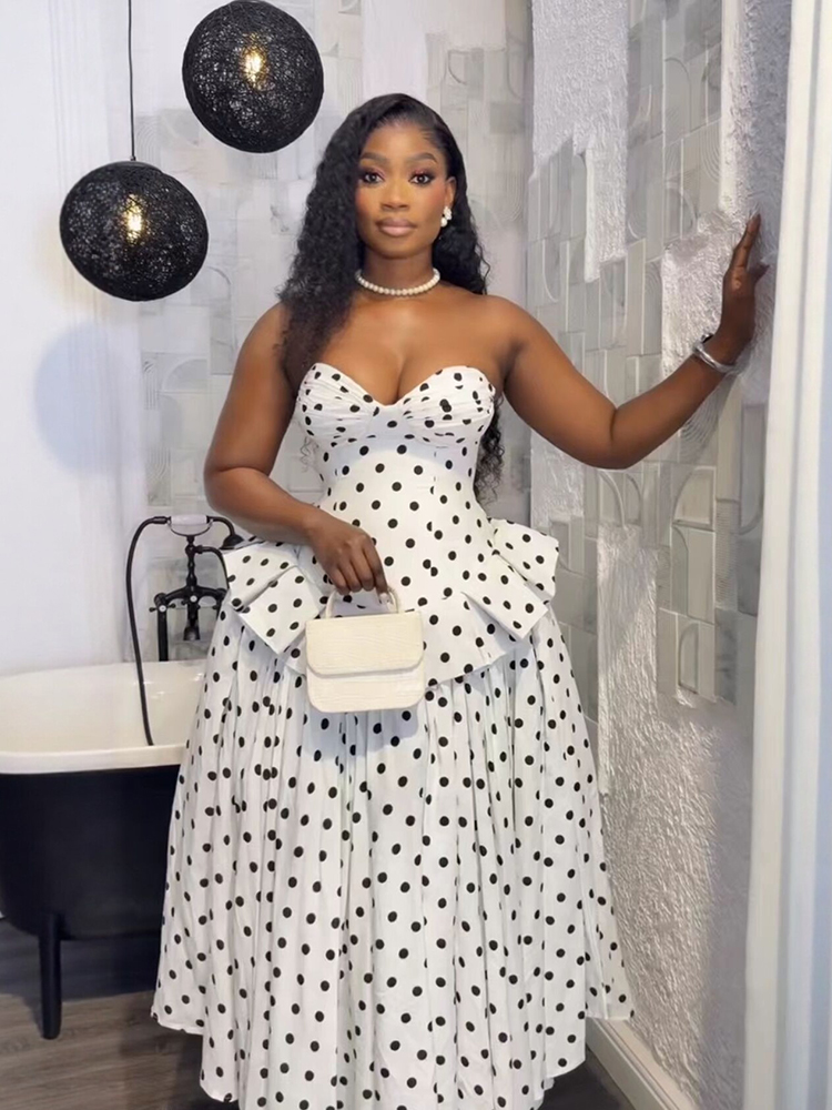 Vintage French Style Polka Dot - đánh giá và giá French Vintage Floral Midi Dress