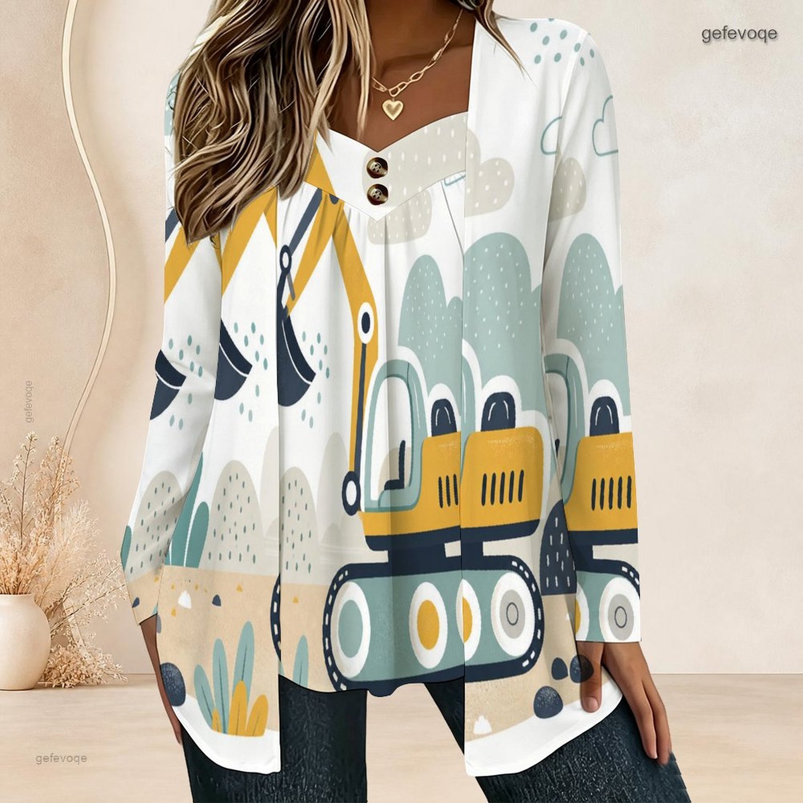 Women Fake Two Piece Long Slee - đánh giá và giá Blouses