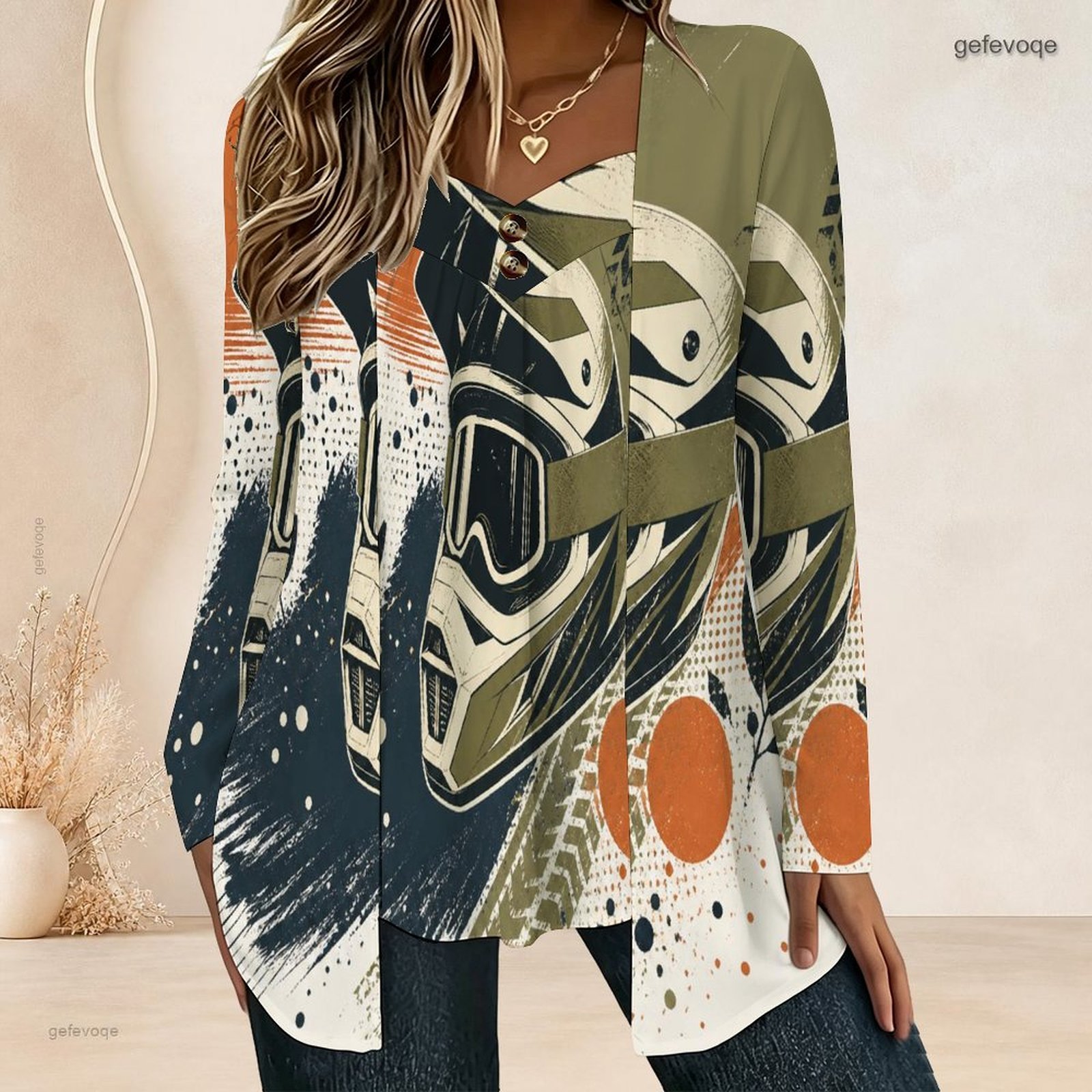 Women Fake Two Piece Long Slee - đánh giá và giá Blouses