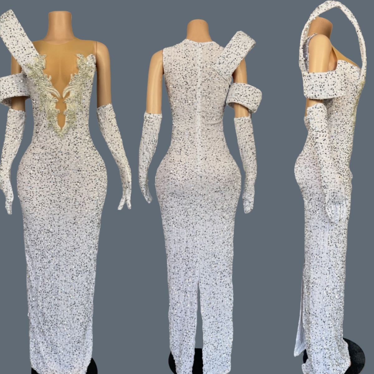 Sparkly Rhinestone Deep V Neck - đánh giá và giá Sparkly Rhinestone Club Party Dress