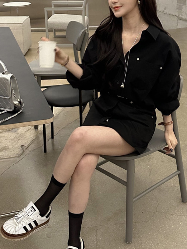 White Shirt Dress Women's Kore - đánh giá và giá Korean Style A Line Shirt Dress