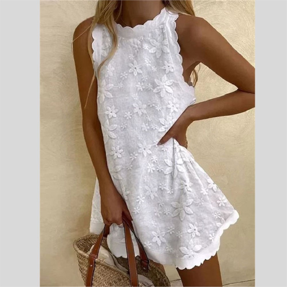 Casual White Lace Mini Dress W - đánh giá và giá French Vintage Floral Midi Dress