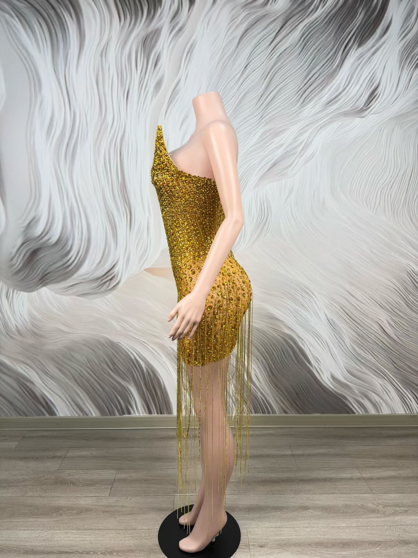 Birthday Celebrate Party Gold  - đánh giá và giá Sparkly Rhinestone Club Party Dress