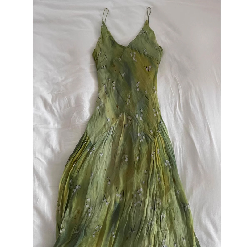 2025 New Vintage Elegant Frenc - đánh giá và giá French Vintage Floral Midi Dress