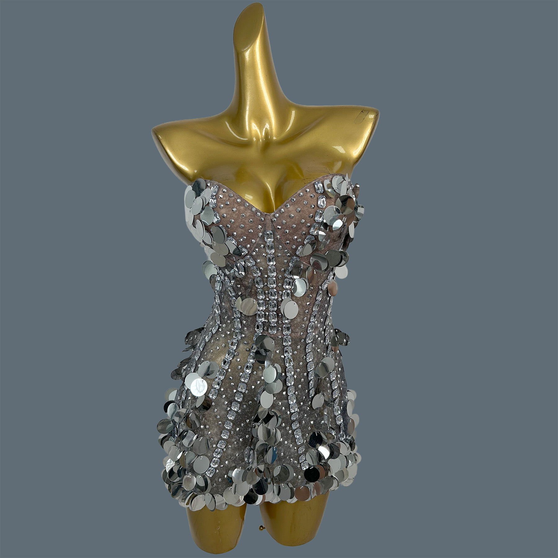 Women Strapless Sparkly Rhines - đánh giá và giá Sparkly Rhinestone Club Party Dress
