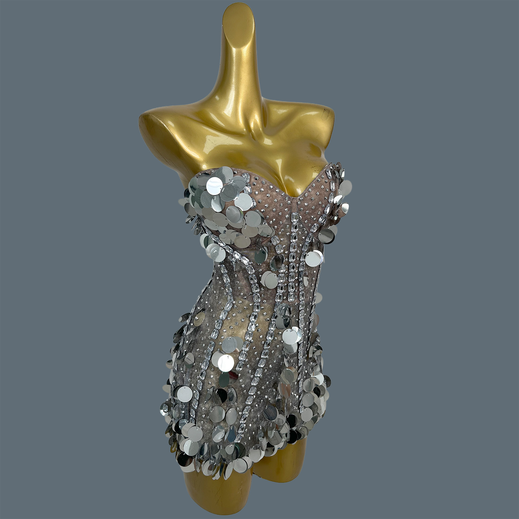 Women Strapless Sparkly Rhines - đánh giá và giá Sparkly Rhinestone Club Party Dress