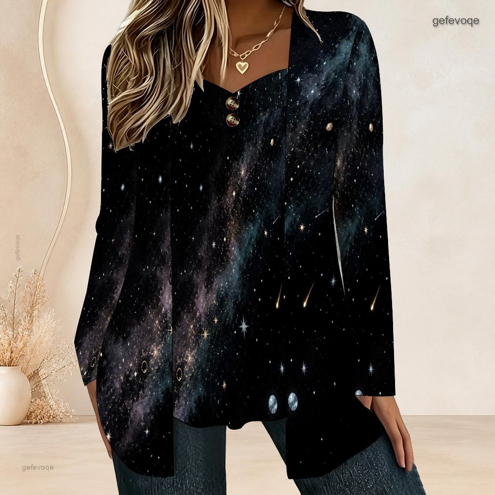 Women Fake Two Piece Long Slee - đánh giá và giá Blouses