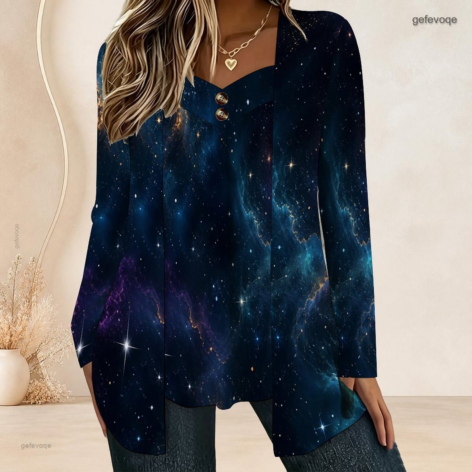 Women Fake Two Piece Long Slee - đánh giá và giá Blouses
