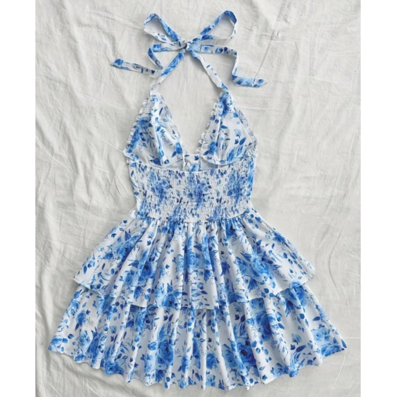 Women Vacation Style Retro Sho - đánh giá và giá French Vintage Floral Midi Dress