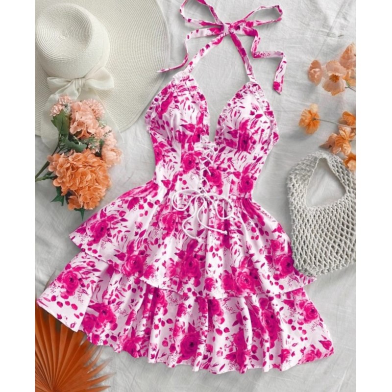 Women Vacation Style Retro Sho - đánh giá và giá French Vintage Floral Midi Dress